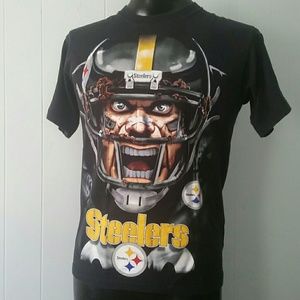 Pittsburgh Steelers Tshirt Tee Rare Big Head Face Football